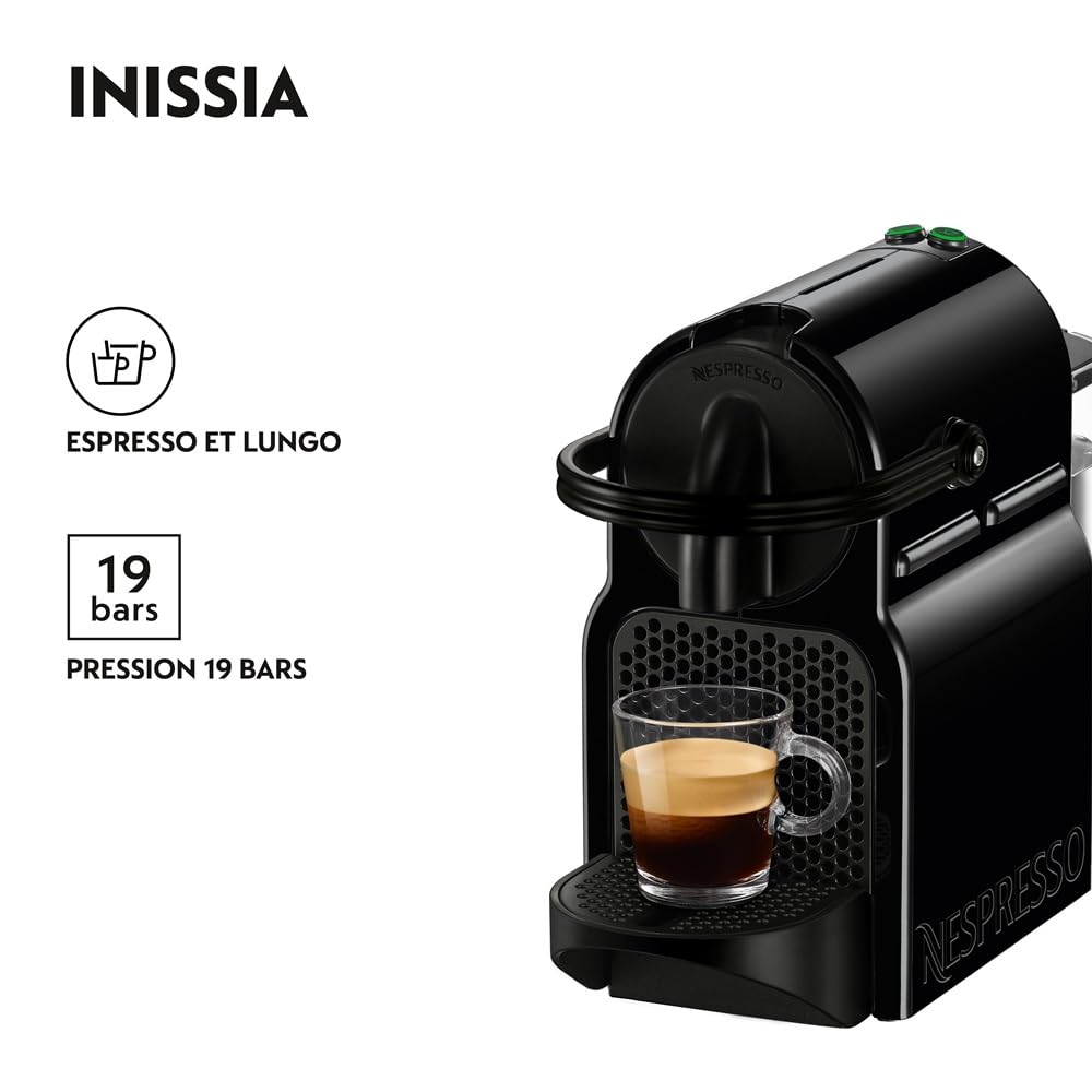 Inissia Series, Machine à Expresso Programmable, Machine à Capsules pour une Seule Tasse