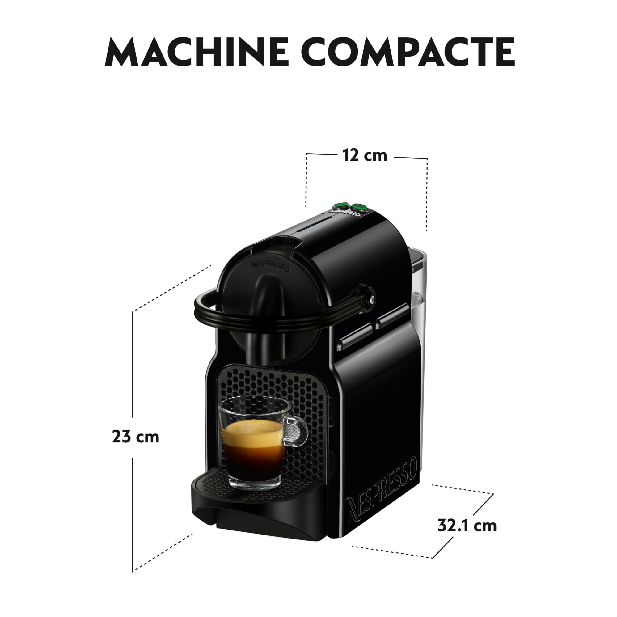 Inissia Series, Machine à Expresso Programmable, Machine à Capsules pour une Seule Tasse