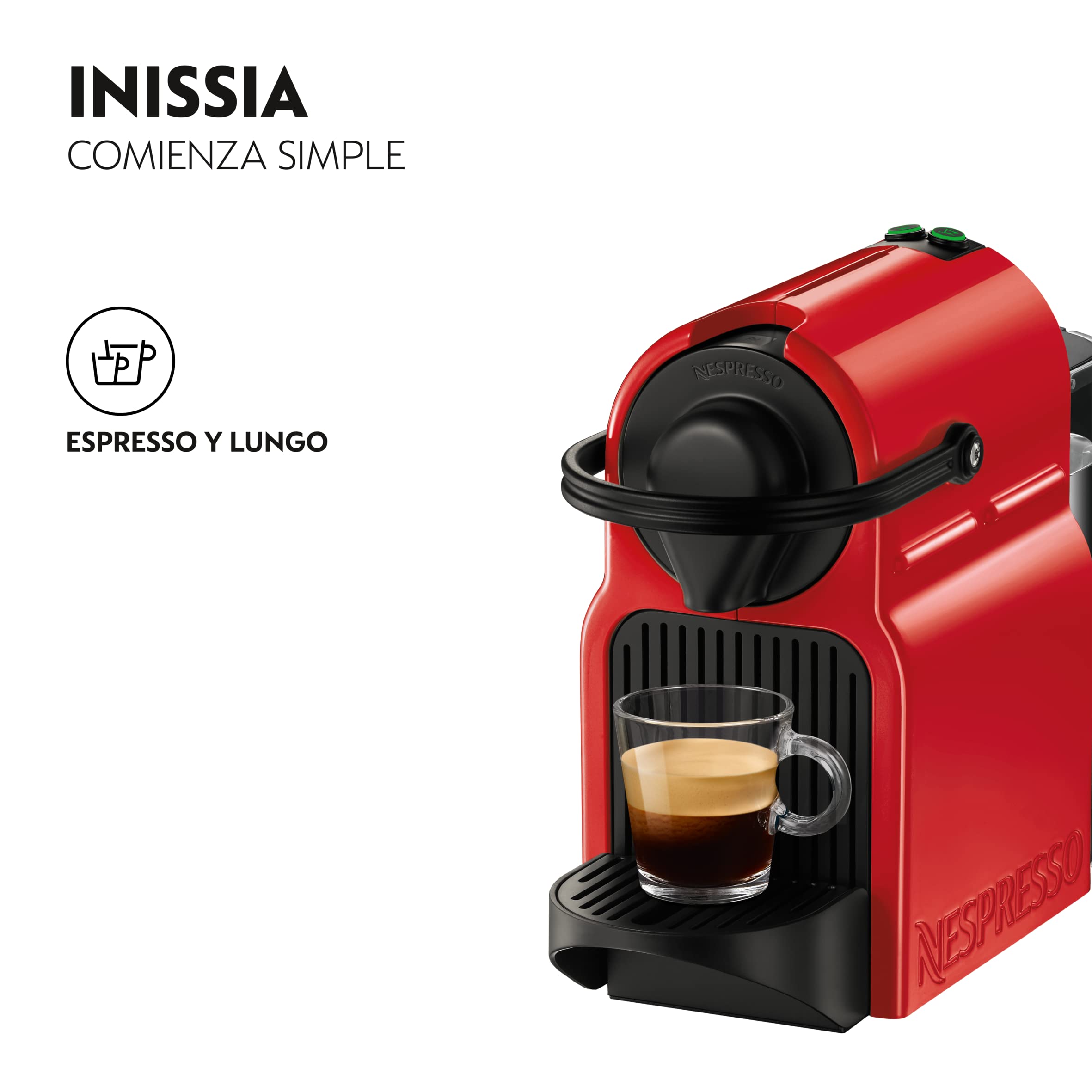 Inissia Series : Capacité du réservoir d'eau 0,7 L, couleur rouge rubis