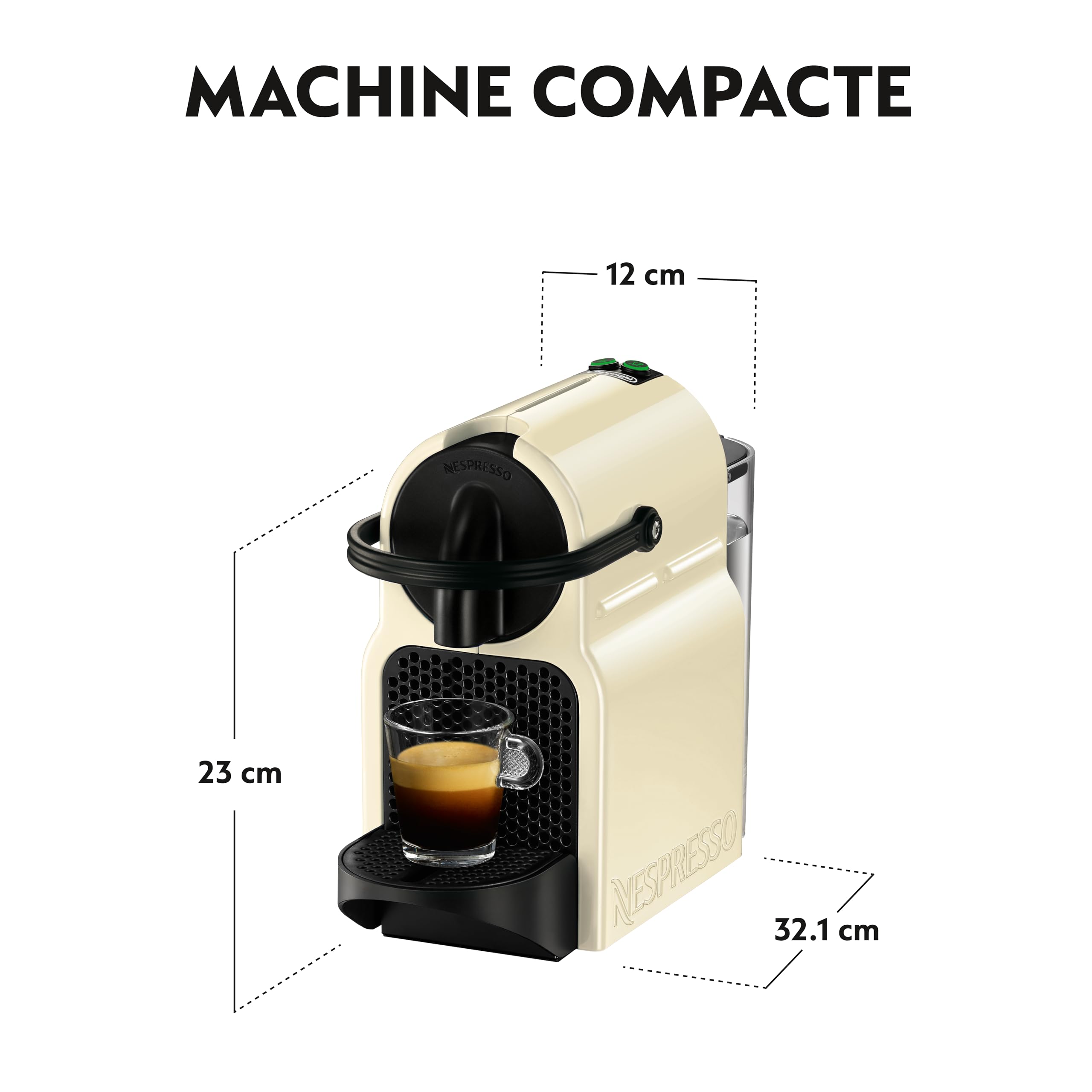 Inissia Model , Cafetière Programmable, Machine à Capsules pour une Seule Tasse